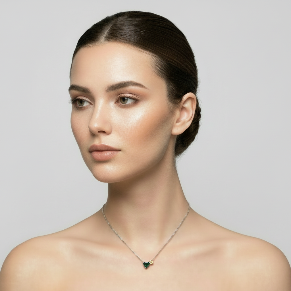 Green & Yellow Sapphire Toi Et Moi Pendant