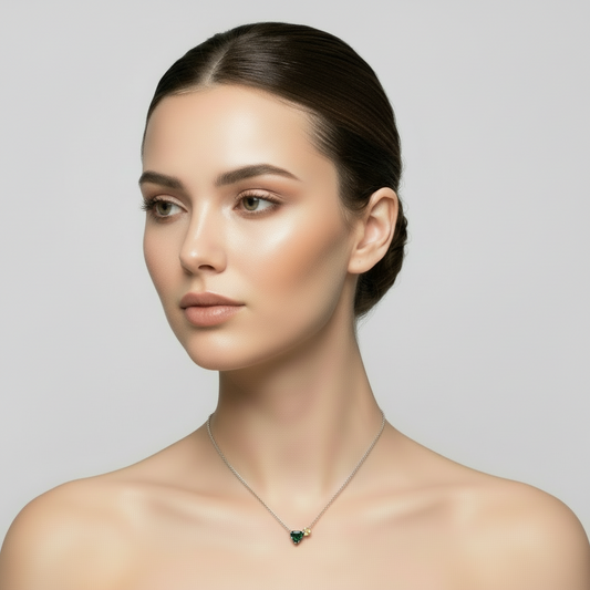 Green & Yellow Sapphire Toi Et Moi Pendant