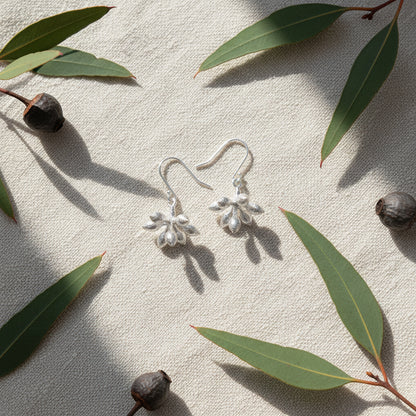 Sterling Silver Gum Blossom Earrings