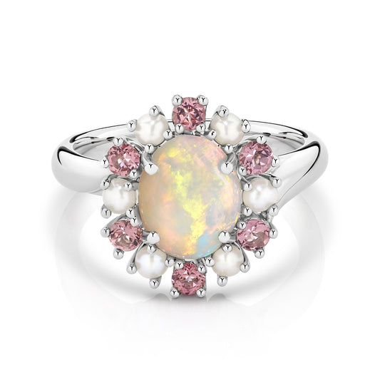 Opal Halo in Platinum