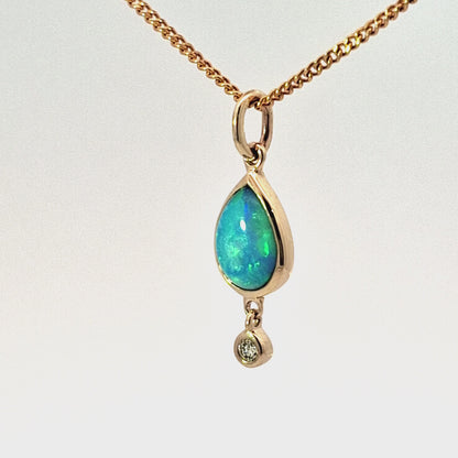 Pear shape Opal pendant