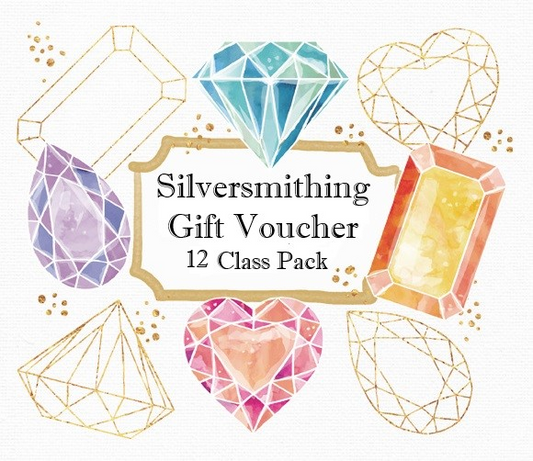Silversmithing Class Gift Voucher - 12 Pack