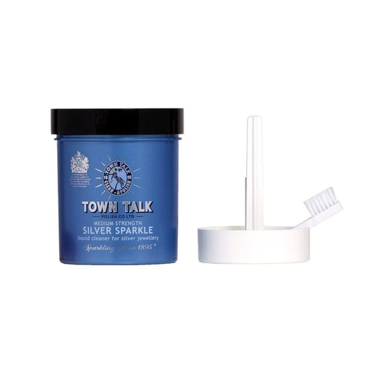 Silver liquid cleaning dip jar and basket