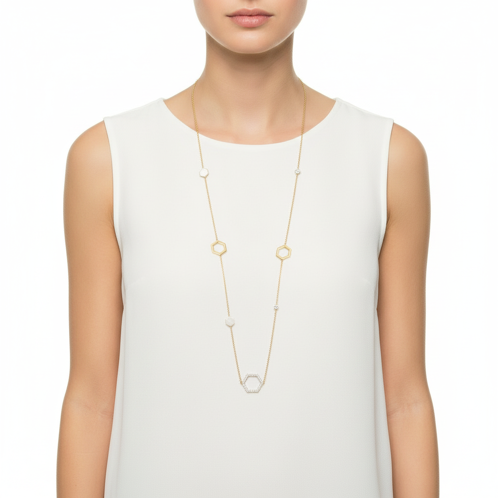 Hex Diamond Necklace