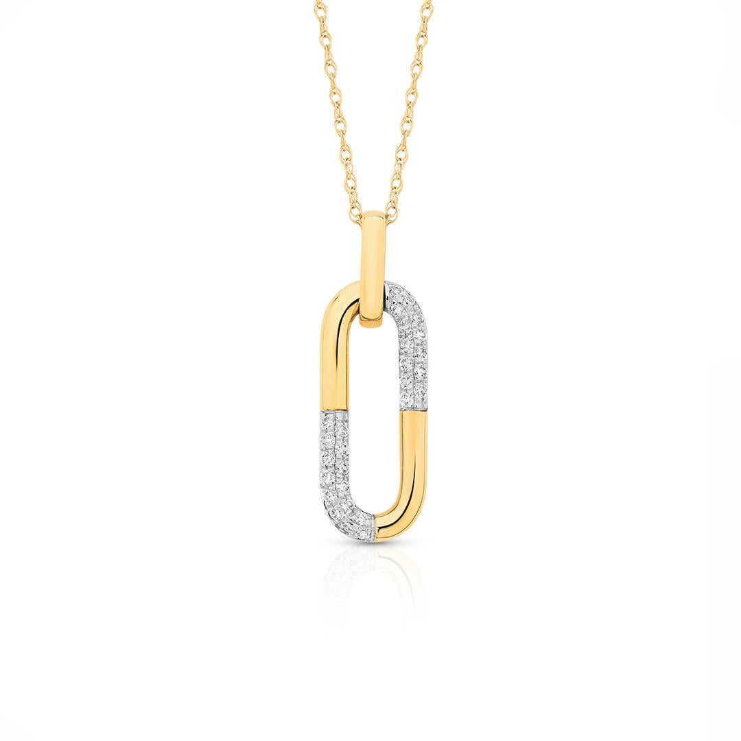 Diamond Paperclip Pendant