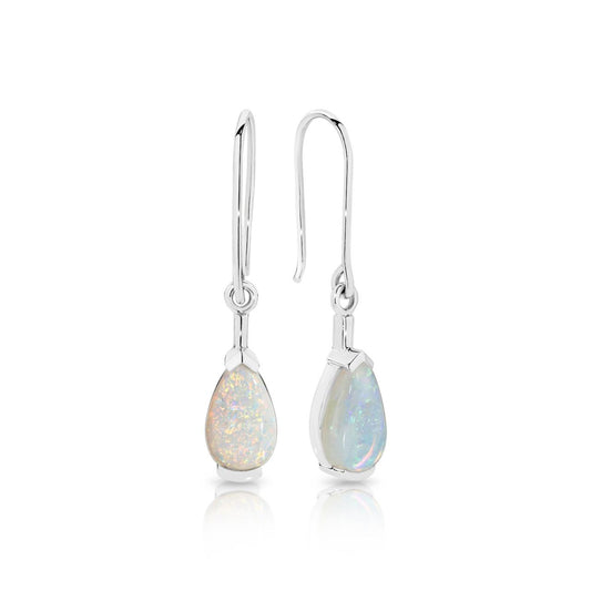 Solid Opal Drop Earrings