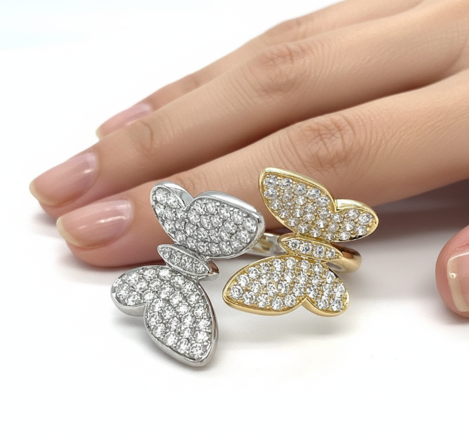 Perching Butterflies Ring