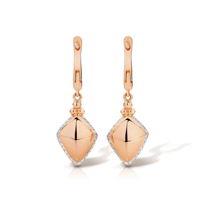 Moonstone & Diamond Earrings