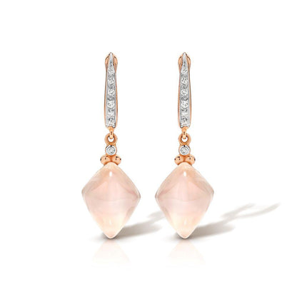 Moonstone & Diamond Earrings
