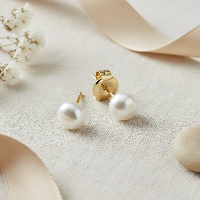 South Sea Keshi Pearl Studs