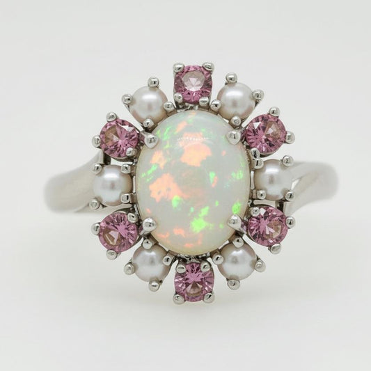 Opal Halo in Platinum