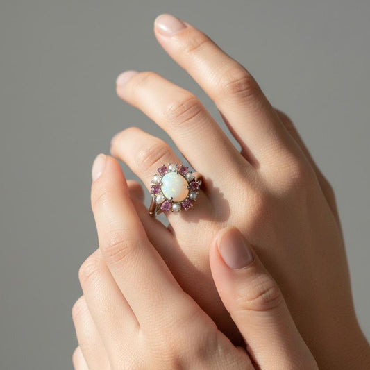 Opal Halo in Platinum