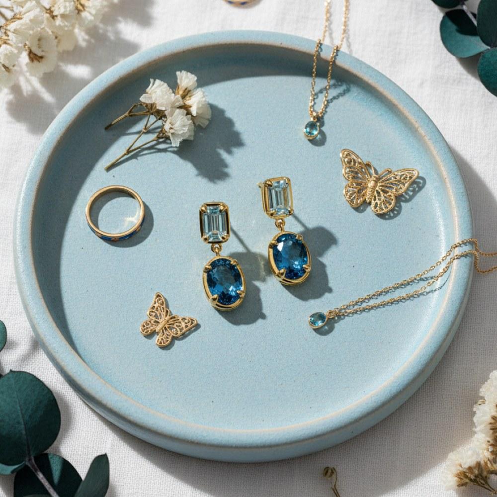 London & Sky Topaz studs
