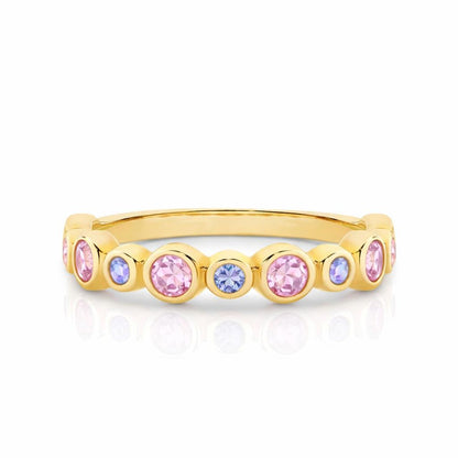 Pink Tourmaline & Iolite Ring