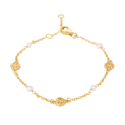 Poppy Bracelet with Pearls