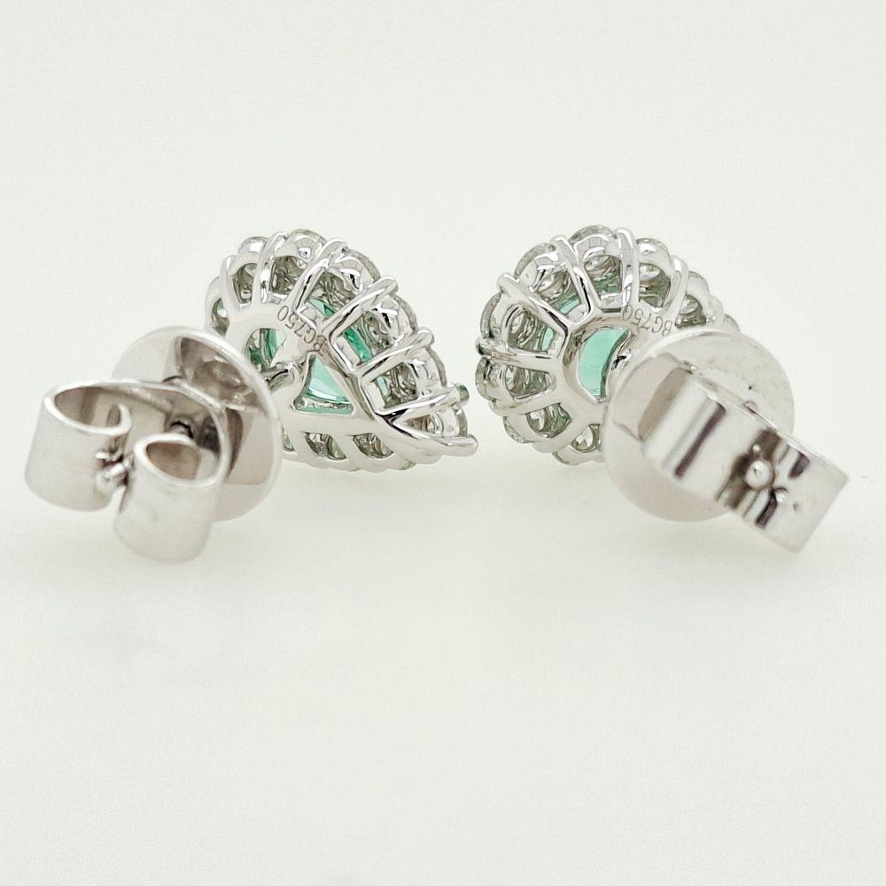 Mint Tourmaline & Diamond Earrings