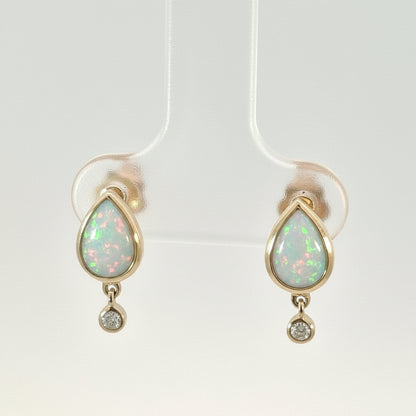Opal and Diamond Earrings