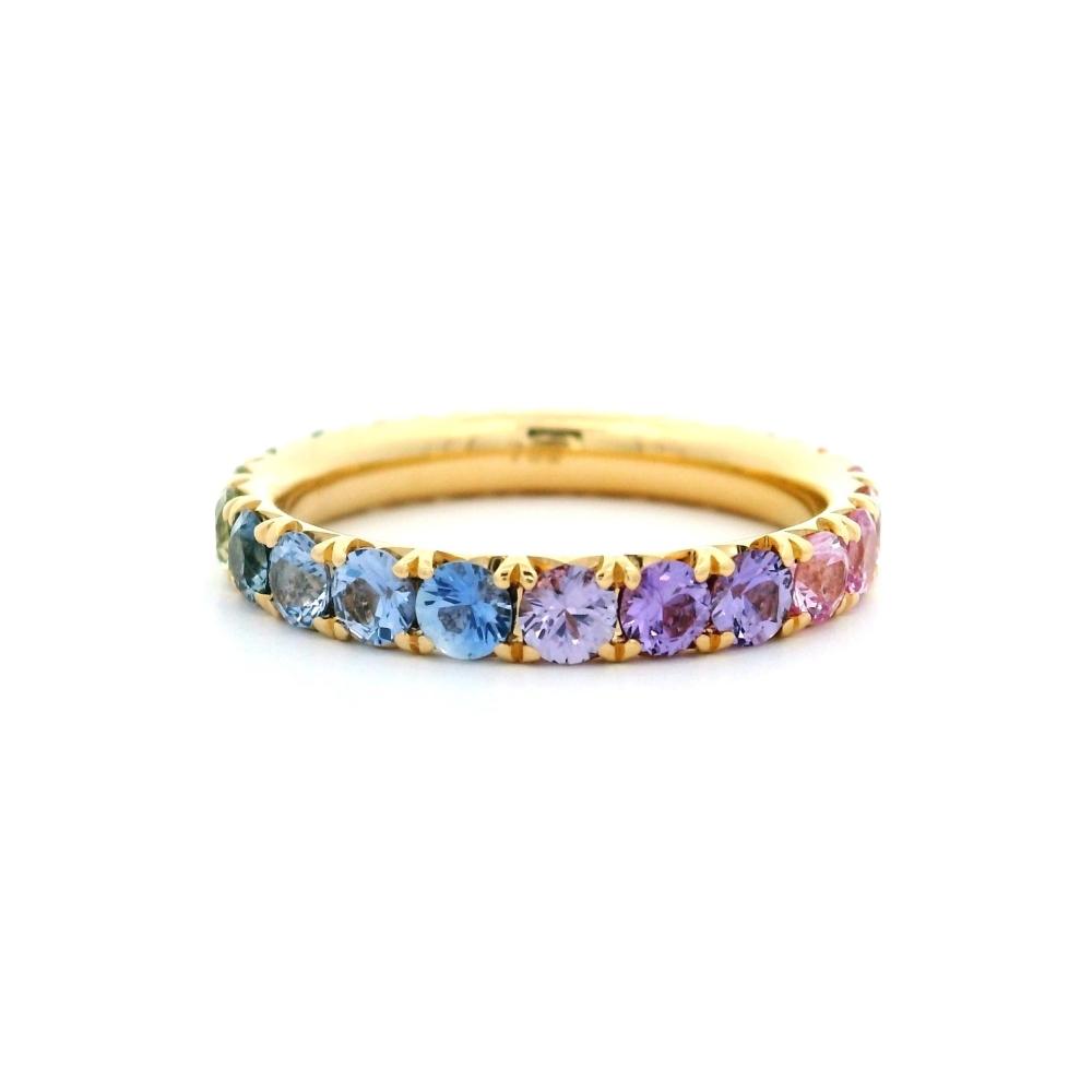 18ct y/g rainbow ring